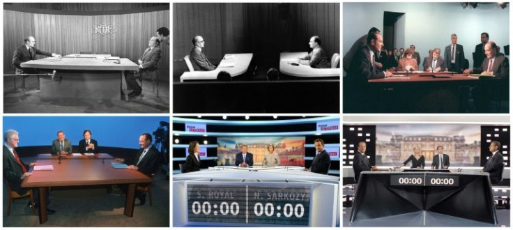 A combo made on May 2, 2017 shows six pictures from French second turn TV presidential campaign.