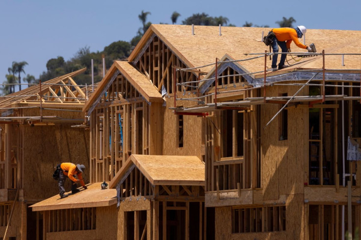 Residential single family homes construction by KB Home are shown under construction in the community of Valley Center, California, U.S. June 3, 2021.   