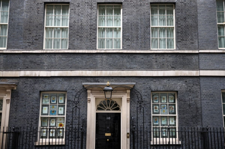 A general view of 10 Downing Street in London, Britain, April 12, 2022. 
