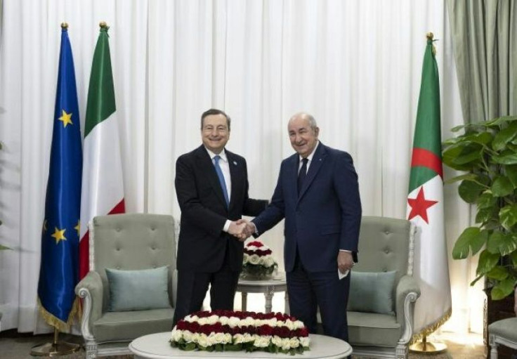 Draghi announced a deal to boost gas deliveries from Algeria, where he met with met in April with its President Abdelmadjid Tebboune