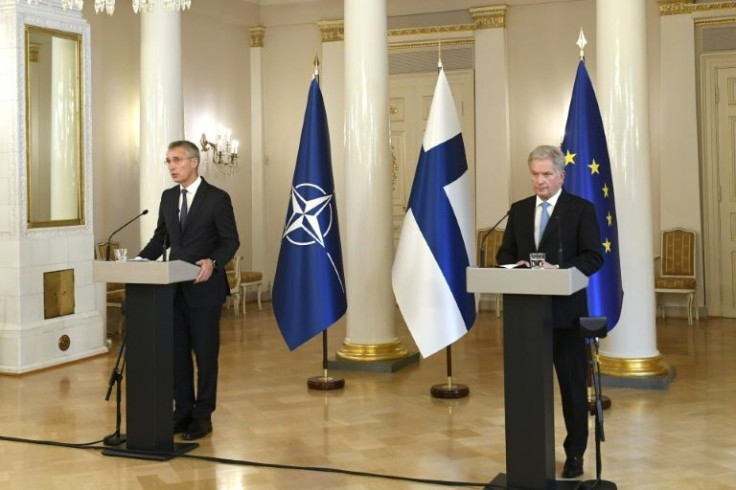 NATO Secretary General Jens Stoltenberg (L) met Finland's President Sauli Niinisto last year