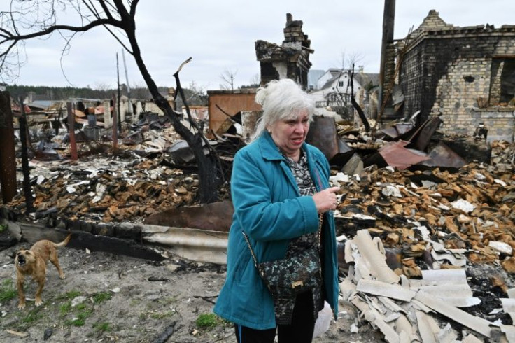 Nadia Odientsova's house was destroyed in the village of Moshchun