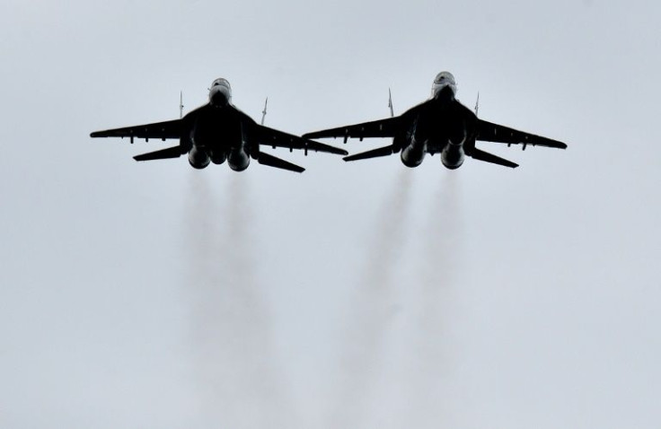 Ukraine has pleaded with Western nations to provide it with more weapons, including Russian-made MiG-29 fighter jets like the ones seen here, to help it repel Russia's invading forces