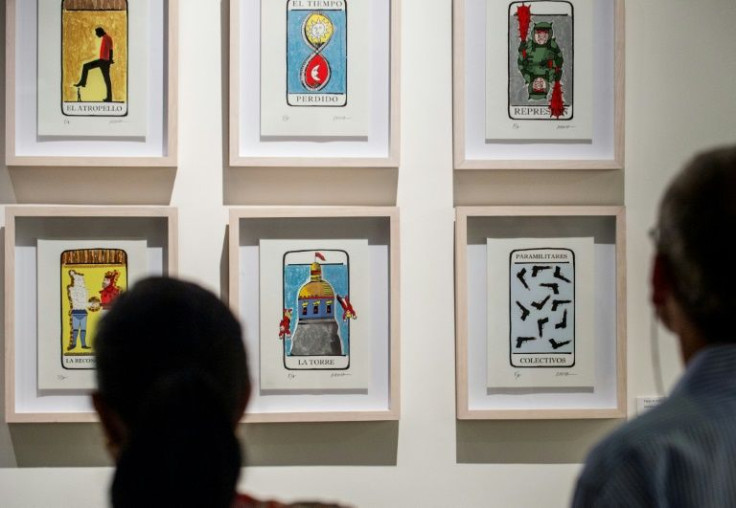 An exhibition of cartoonist Rayma Suprami's work in Caracas in 2015