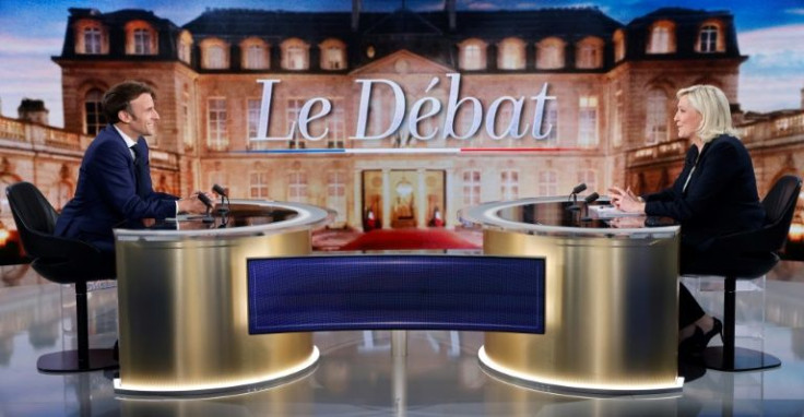 Macron has a poll lead over Le Pen of some 10 percentage points but many voters remain undecided