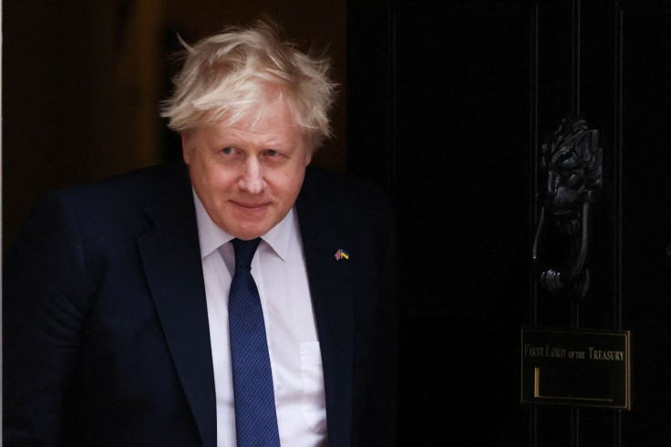 British Prime Minister Boris Johnson walks in Downing Street in London, Britain, April 5, 2022. 