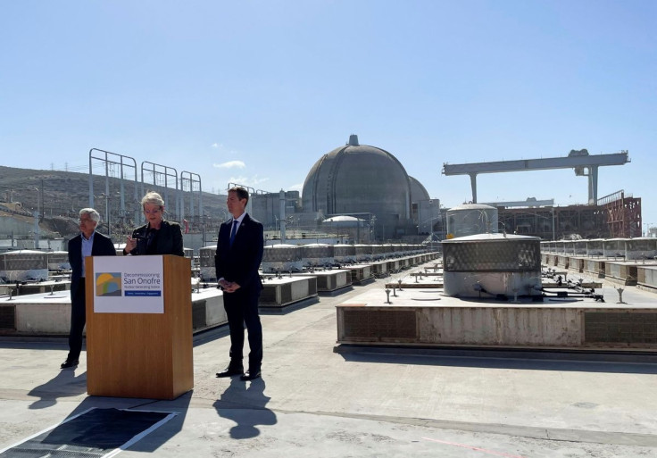 U.S. Energy Secretary Jennifer Granholm speaks at a news conference at the San Onofre Nuclear Generating Station near San Clemente, California, U.S., April 21, 2022. 