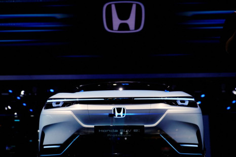 A Honda SUV e:Prototype electric vehicle is seen displayed during a media day for the Auto Shanghai show in Shanghai, China April 20, 2021. 