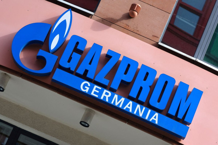 The logo of Gazprom Germania is pictured at their headquarters, in Berlin, Germany April 1, 2022. 