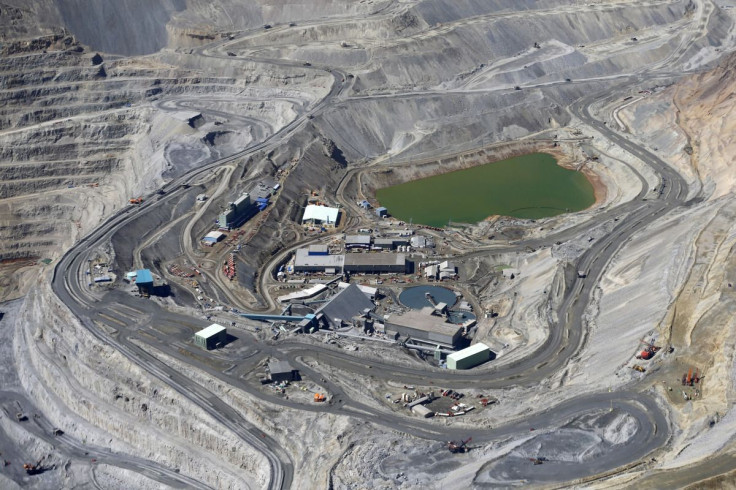 An aerial view of Anglo American's Los Bronces copper mine at Los Andes Mountain range, near Santiago city, Chile on November 17, 2014.