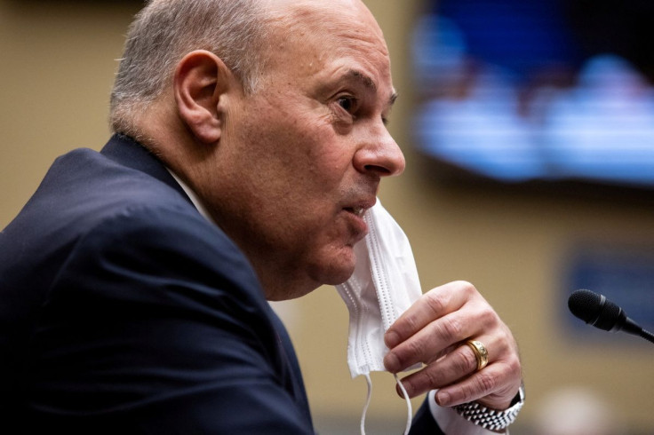 United States Postal Service Postmaster General Louis DeJoy speaks during a House Oversight and Reform Committee hearing on "Legislative Proposals to Put the US Postal Service on Sustainable Financial Footing" on Capitol Hill in Washington, DC, U.S., Febr