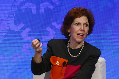 Cleveland Fed President Loretta Mester takes part in a panel convened to speak about the health of the U.S. economy in New York November 18, 2015. 