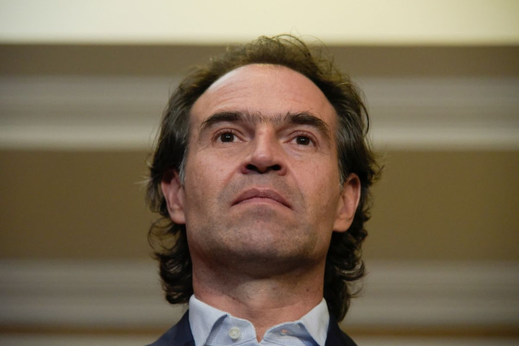 Colombian center-right presidential candidate Federico Gutierrez of the government's Coalition Team for Colombia party attends a news conference in Bogota, Colombia April 5, 2022. Picture taken April 5, 2022.
