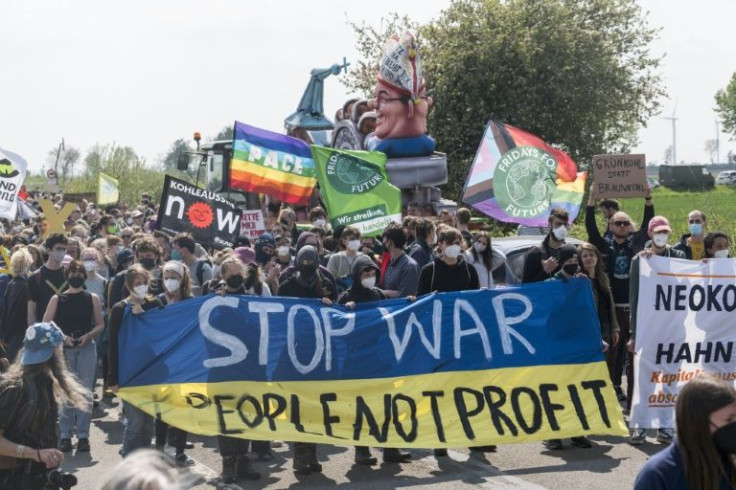 Some of Saturday's protesters made the link with the Ukraine conflict, which has led Germany to seek to wean itself off Russian gas imports