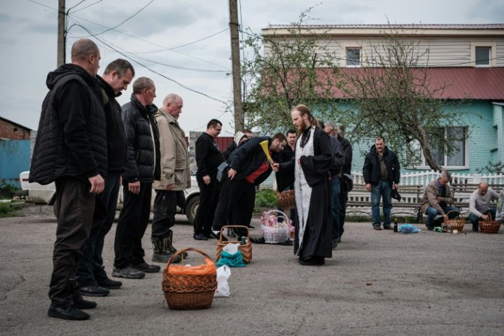 Across Ukraine, people made preparations to celebrate the Orthodox Easter, however modest