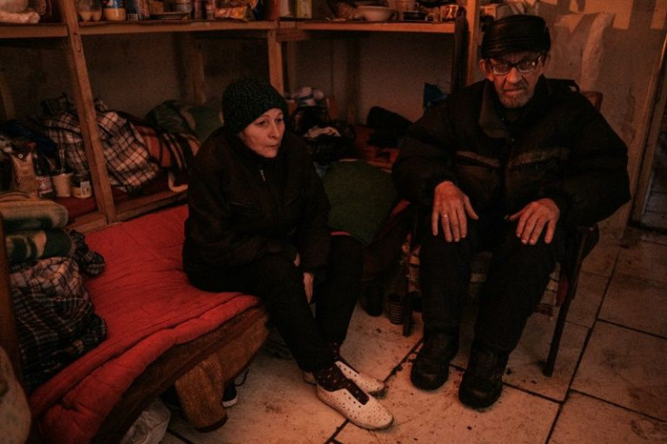 In bombed-out southern Rubizhne, a dozen locals are living in a cramped cellar to protect themselves