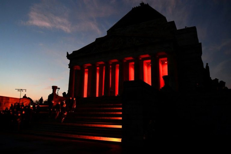 The Anzac Day dawn service at the Shrine of Remembrance in Melbourne remembers Australian and New Zealand soldiers who served and died in wars, conflicts and peacekeeping operations