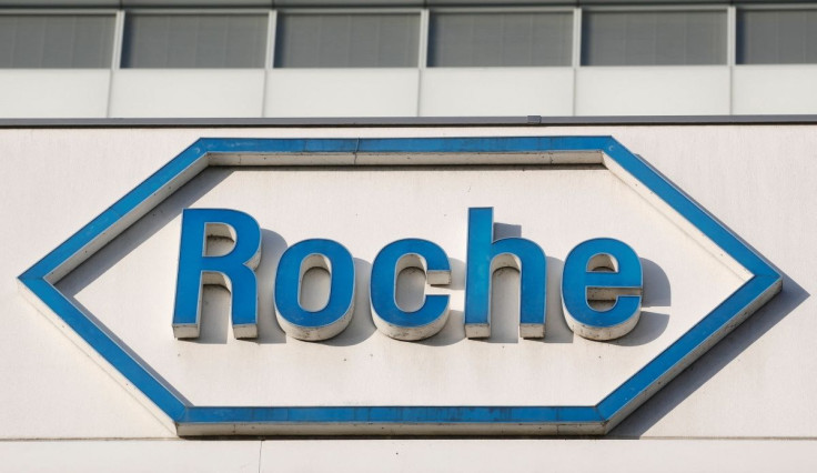 The logo of Swiss drugmaker Roche is seen at its headquarters in Basel, Switzerland January 30, 2020. 