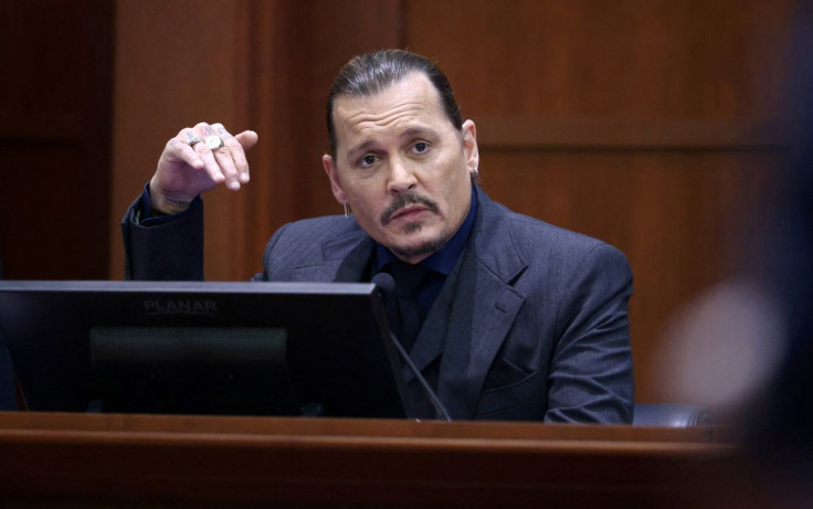 US actor Johnny Depp testifies during the 50 million US dollar Depp vs Heard defamation trial at the Fairfax County Circuit Court in Fairfax, Virginia, U.S., April 21, 2022.  Jim Lo Scalzo/Pool via 