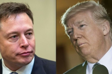 Former US president Donald Trump (right) described Elon Musk as a 'good man'