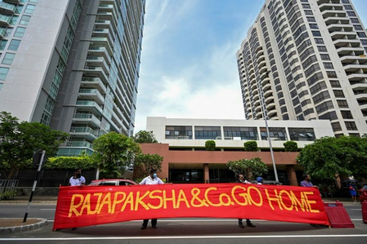 Protesters have demanded President Gotabaya Rajapaksa's resignation over Sri Lanka's crippling economic crisis