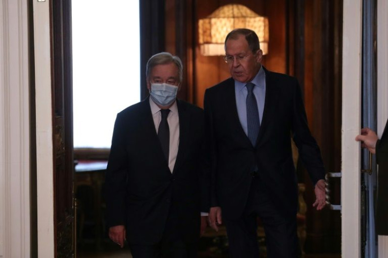 Russian Foreign Minister Sergei Lavrov and UN Secretary-General Antonio Guterres met in Moscow