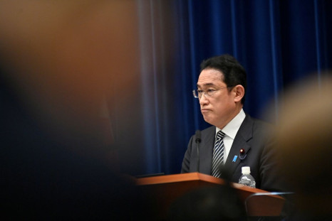 Japan's Prime Minister Fumio Kishida attends a news conference in Tokyo, Japan April 26, 2022. David Mareuil/Pool via REUTERS