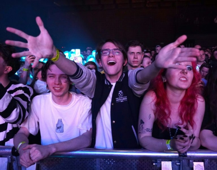 Hundreds of screaming fans attended the anti-war concert in Warsaw