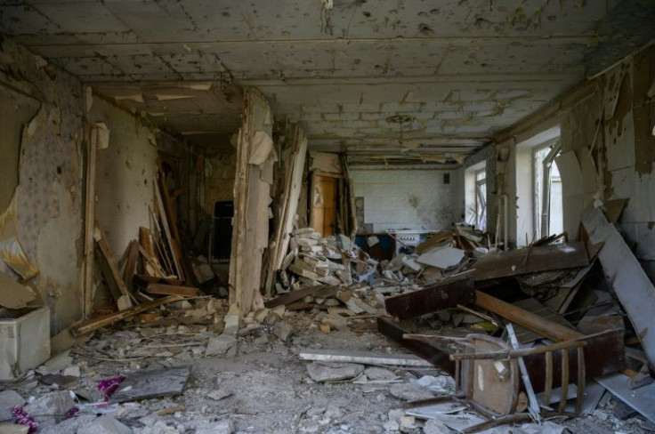 One of the apartments destroyed by shelling in Gulyaipole