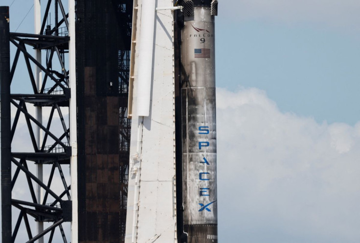A SpaceX Falcon 9 rocket is prepared for launch with a crew of four astronauts to begin a six-month expedition on the International Space Station, at Cape Canaveral, Florida, U.S. April 26, 2022.