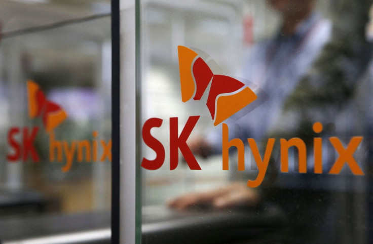 A view of the logo of SK Hynix at its headquarters in Seongnam, South Korea, April 25, 2016. 