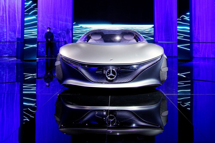 A Mercedes-Benz Vision AVTR concept vehicle is seen displayed during a media day for the Auto Shanghai show in Shanghai, China April 19, 2021. 