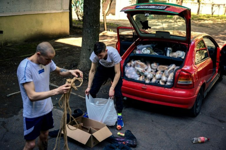 They deliver the food to people who cannot get out such as families and the elderly