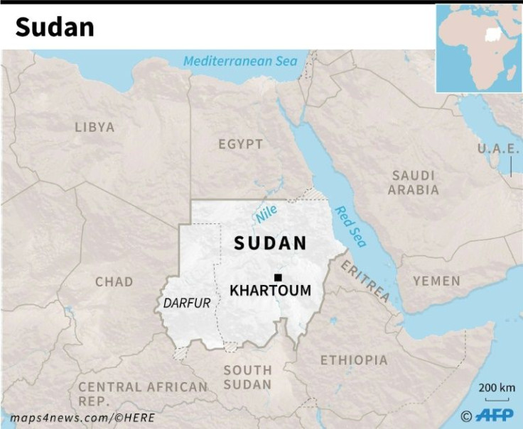 Map of Sudan and neighbouring countries