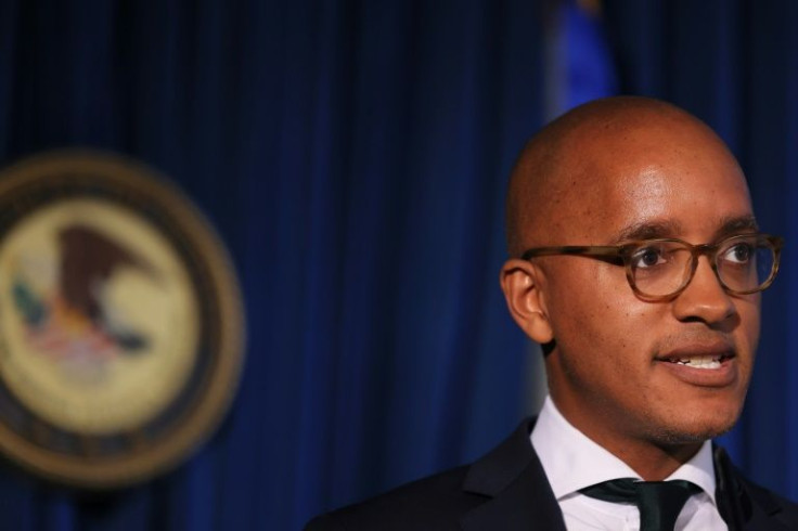 Damian Williams, U.S. Attorney for the Southern District of New York, speaks during a press conference to announce charges against Bill Hwang, the founder and head of a private investment firm Archegos, and Patrick Halligan, Archegosâs Chief Financial O