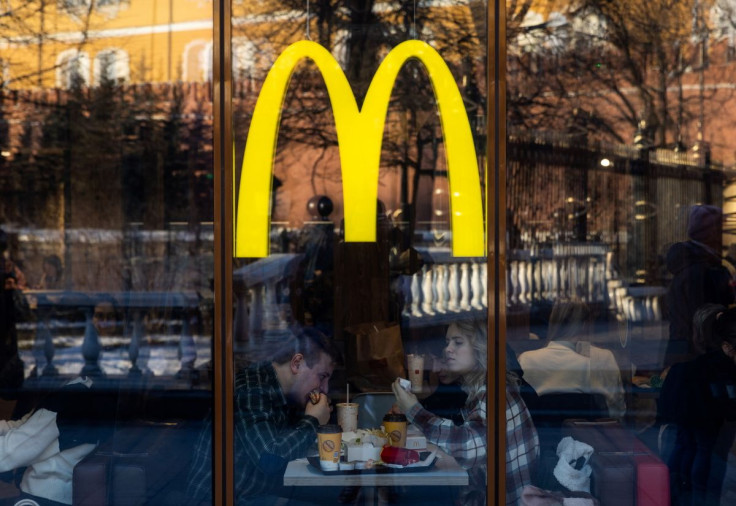 People eat in a McDonald's restaurant near Kremlin in central Moscow, Russia March 9, 2022