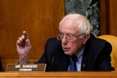 U.S. Senator Bernie Sanders (I-VT) speaks during a U.S. Senate Budget Committee hearing about U.S. President Joe Biden's budget plan for fiscal year 2023, on Capitol Hill in Washington, U.S., March 30, 2022. 