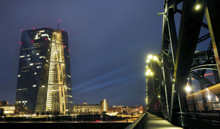 The headquarters of European Central Bank (ECB) is photographed n Frankfurt, Germany, January 14, 2021.
