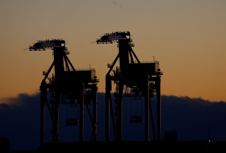 Cranes are seen at an industrial port in Tokyo, Japan, February 17, 2022.