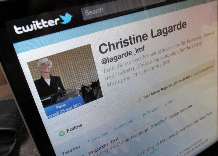Twitter Page of IMF Boss Christine Lagarde