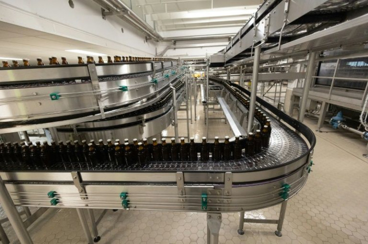 Around 20,000 hectolitres of beer are brewed, bottled and shipped each day from Veltins' factory, tucked in a verdant valley in western Germany