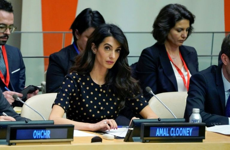 Lebanese-British barrister Amal Clooney told an informal UN meeting that she feared "politicians calling for justice but not delivering it" for Ukraine war crime victims
