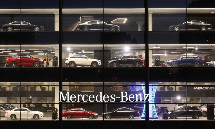 Mercedes-Benz cars are on display for sale at a showroom in Saint Petersburg, Russia April 21, 2022. Picture taken April 21, 2022. 