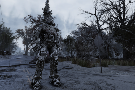 A stripped-down power armor frame in Fallout 76