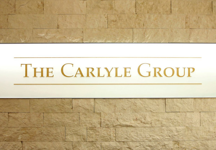 The logo of the Carlyle Group is displayed at the company's office in Tokyo, Japan October 17, 2018.