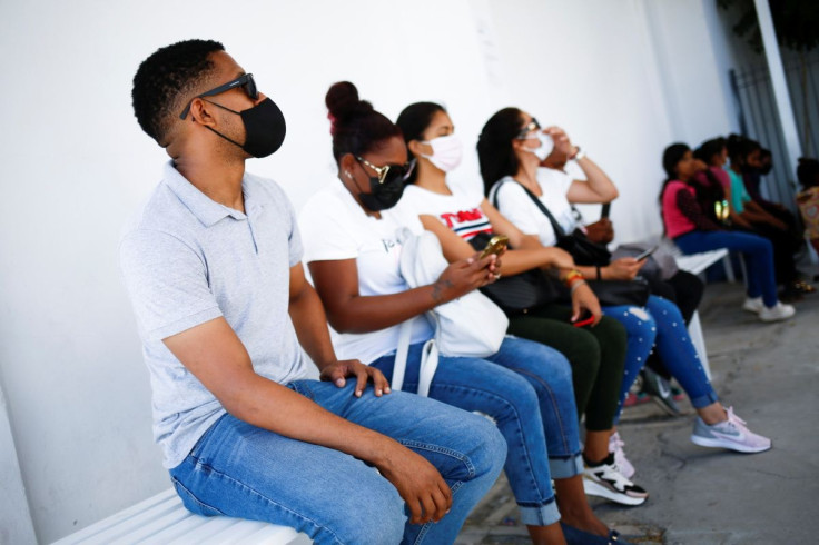 Cuban migrants under the Migrant Protection Protocols (MPP) program, visit the office of the Center for Integral Attention to Migrants to learn about their immigration status after the U.S. Supreme Court ordered to uphold an immigration policy implemented