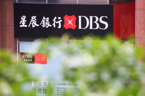 A logo of DBS bank is seen in Taipei, Taiwan, January 28, 2022. 