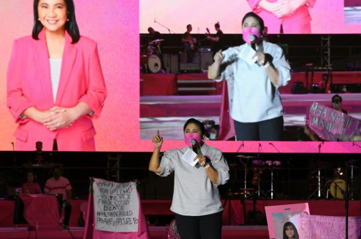 Leni Robredo beat Marcos Jr to win the vice-presidency in 2016, but opinion polls showed her trailing him heading into the May 9 presidential election