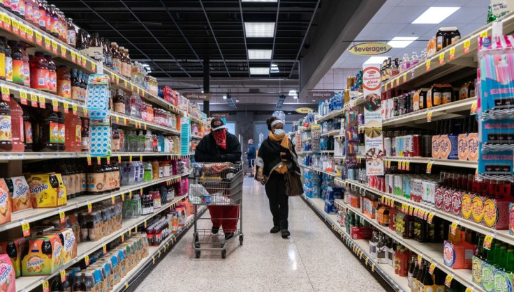 Shoppers browse in a supermarket in north St. Louis, Missouri, U.S. April 4, 2020.  