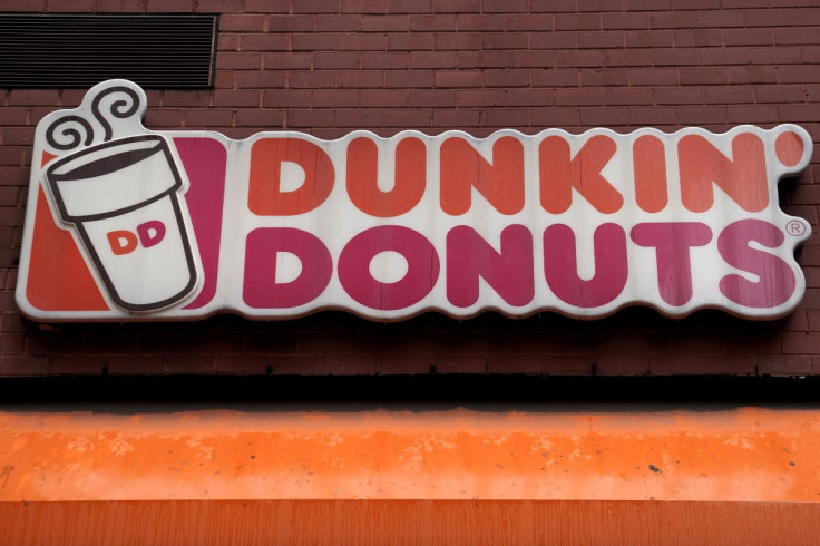 A Dunkin' Donuts logo is pictured in the Manhattan borough of New York City, New York, U.S., October 26, 2020.